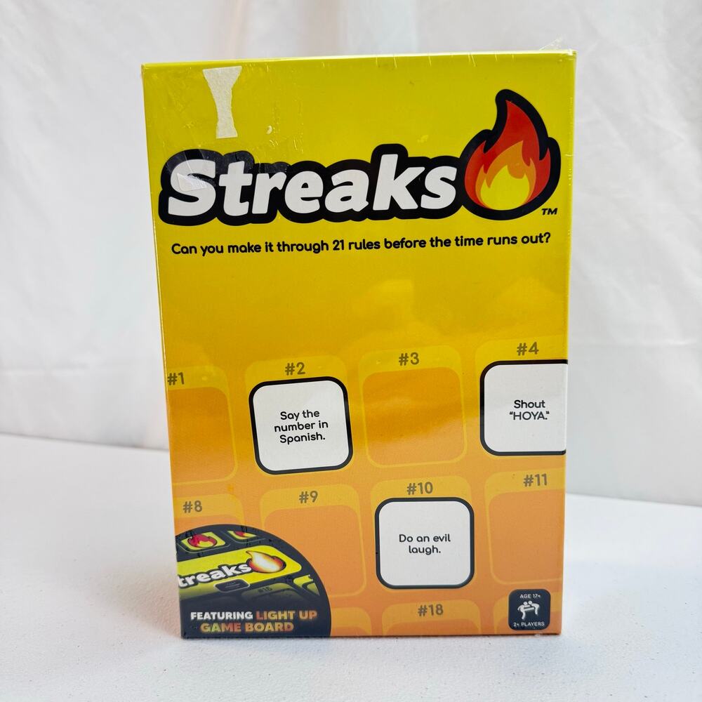 Buffalo Games Streaks Electronic Adult Party Board Game New Sealed Ages 17+